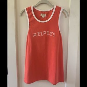 Maeve Red Tank Top with White Trim